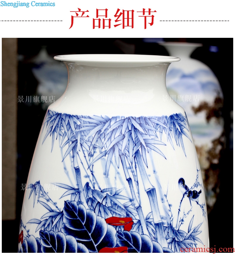 Jingdezhen ceramics hand-painted bamboo report peaceful ceramic vase home sitting room place modern archaized decorations