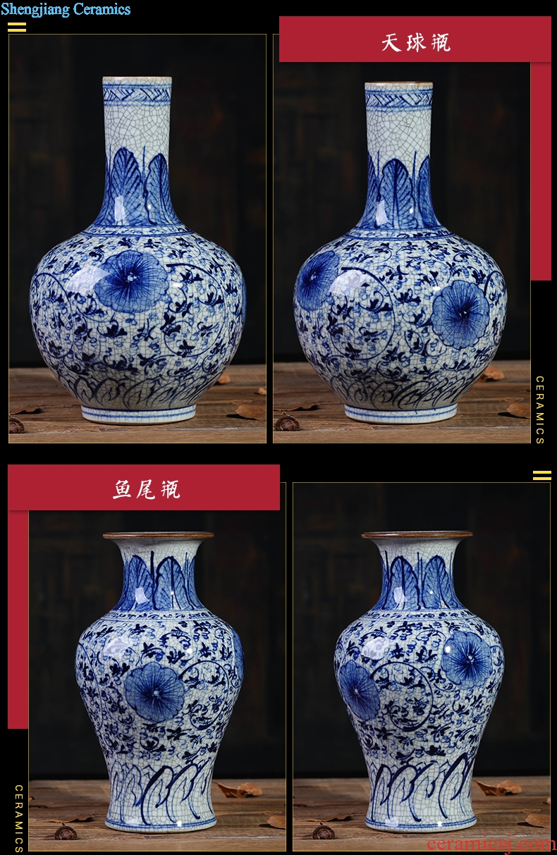 Jingdezhen ceramics vase furnishing articles flower arranging archaize sitting room kiln porcelain vase decoration home decoration restoring ancient ways