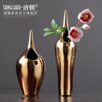 Tang dynasty household light european-style luxury furnishing articles creative ceramic vase living room table mesa adornment ornament arranging flowers
