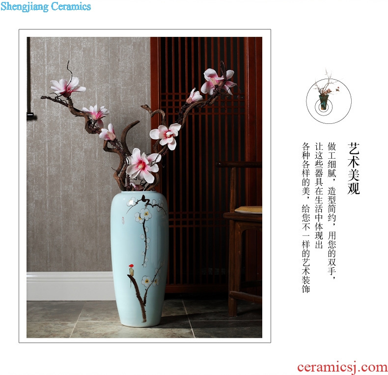 New Chinese style of jingdezhen ceramic vase of large household TV ark porch dry flower arrangement sitting room adornment is placed