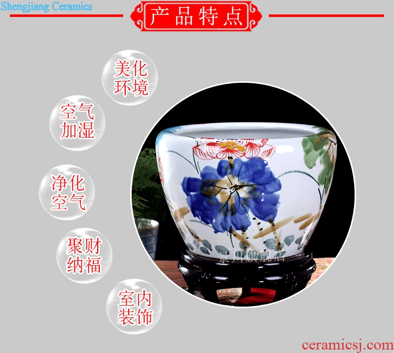 Jingdezhen ceramic VAT be born lucky feng shui and extra large lotus pond lily aquarium courtyard hotel company VAT
