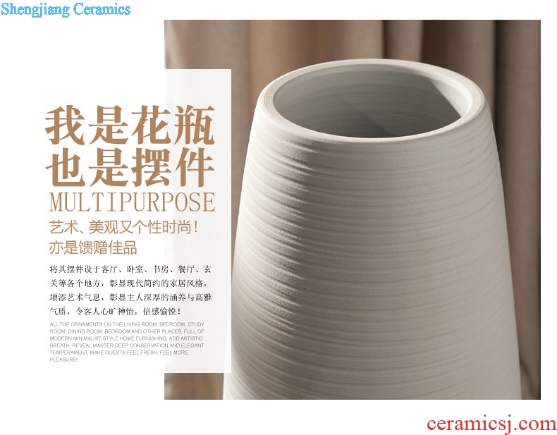 Jingdezhen modern ideas of new Chinese style hotel villa living room home decoration flower arrangement of large ceramic vase
