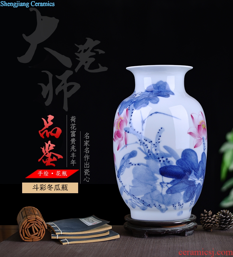 Scenery famous masterpieces, jingdezhen ceramic vase vase hand-painted vase vases, arts and crafts porcelain vase