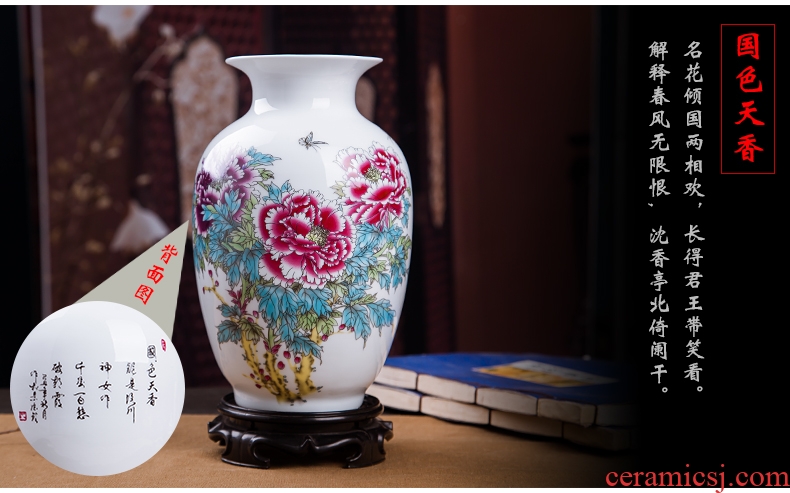Jingdezhen ceramics vases, contemporary and contracted place flower arranging small porcelain wine handicraft decorative household items