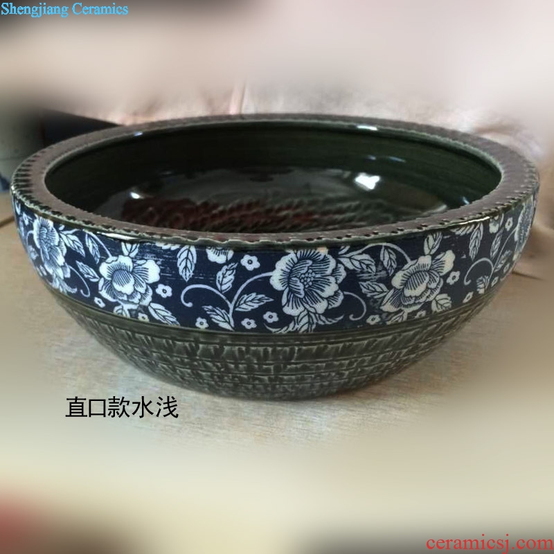 Jingdezhen green fashion shallow jingdezhen ceramic fashion small basin of jingdezhen porcelain fashion small cylinder