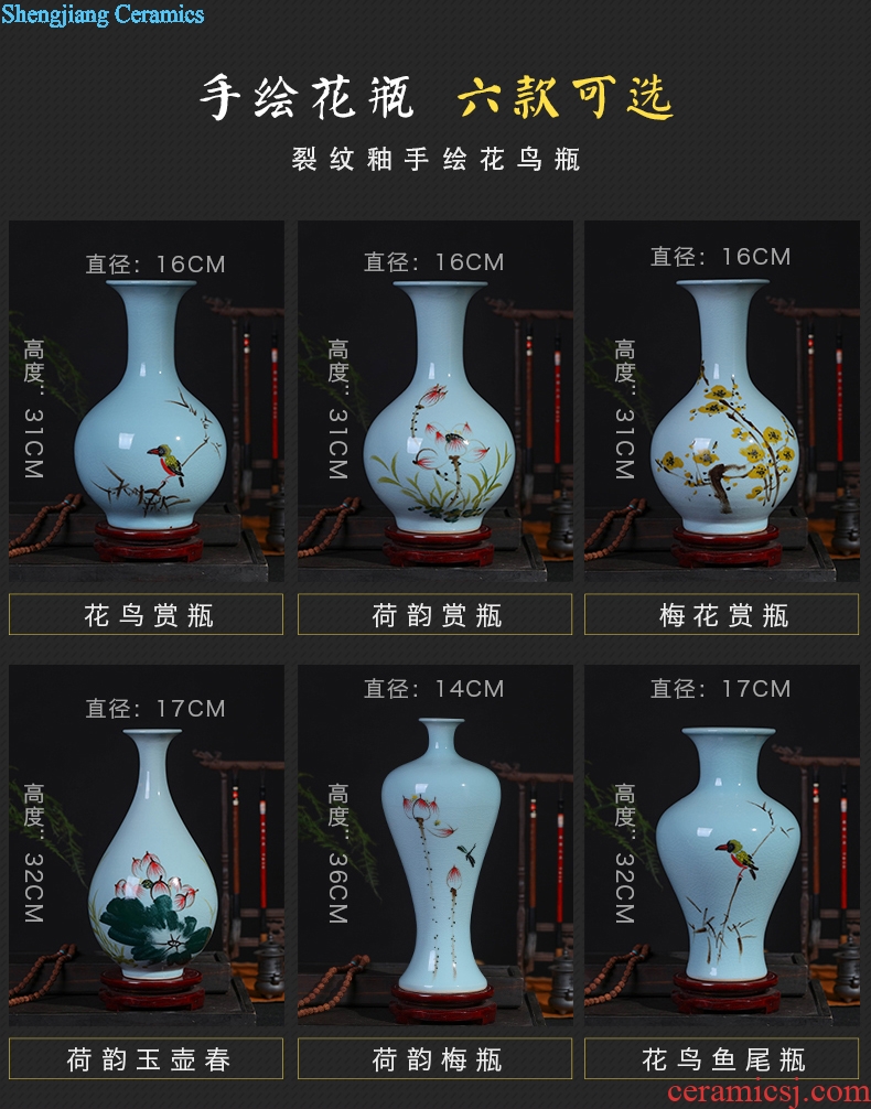 Jingdezhen ceramics Chinese hand-painted ceramic vase furnishing articles sitting room porch flower arranging, home decoration package mail