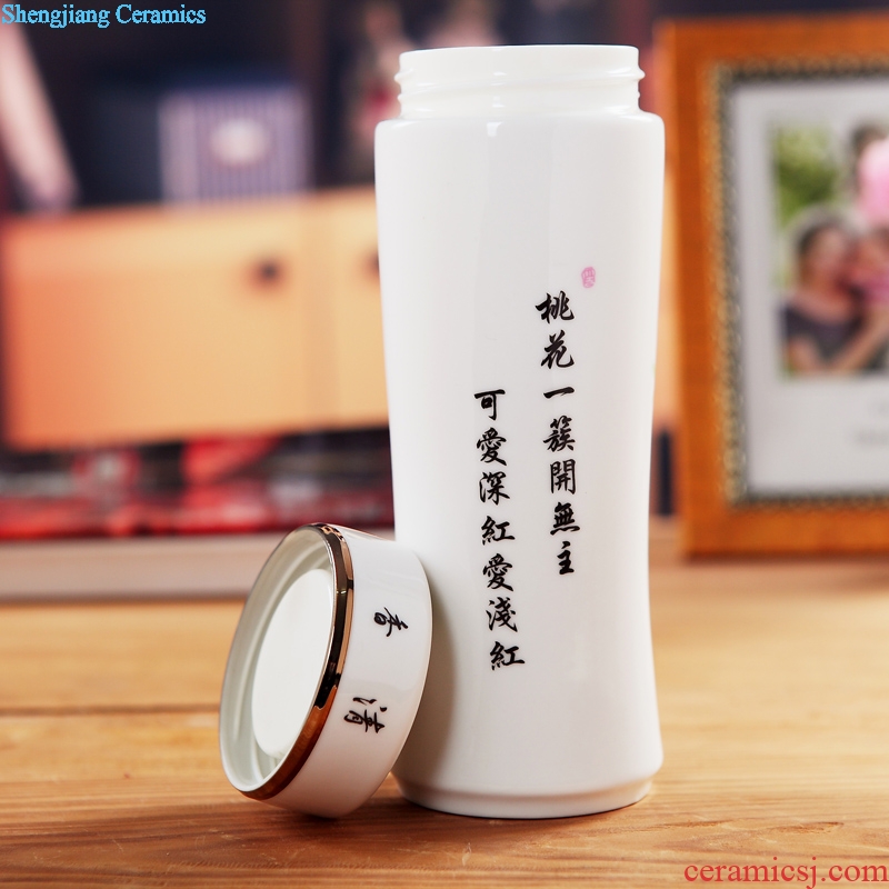 Fire ms Lin ceramic vacuum cup men's double ceramic cup fashion business gifts cups tea cups