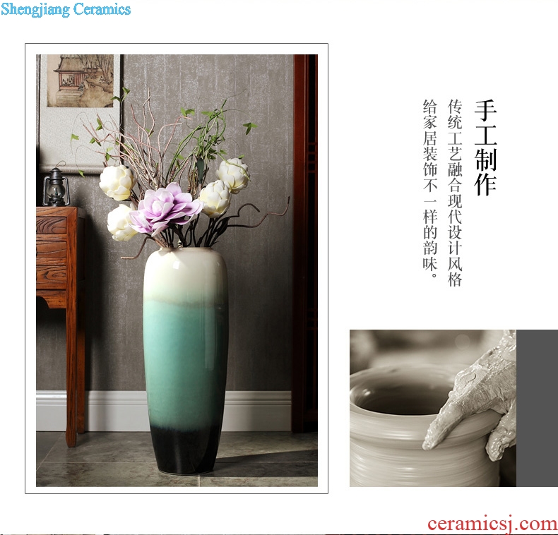 Jingdezhen ceramic vase landing European contemporary and contracted sitting room TV ark creative dry flower arranging flowers large furnishing articles