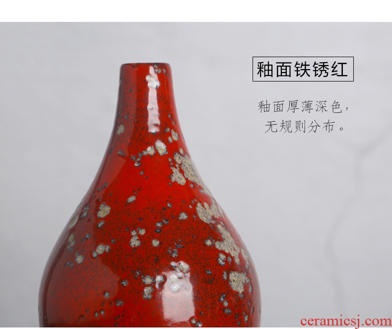 Ceramic manually restoring ancient ways is dried flower vase planting zen ideas rust red glaze small place suit household act the role ofing is tasted the living room