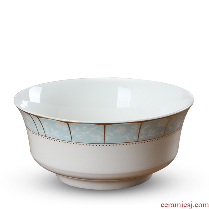 Jingdezhen ceramic household size 8 inches contracted to eat the hot soup bowl noodle bowl can microwave tableware