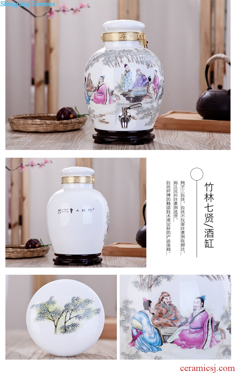 City palace lane jingdezhen ceramic jars 10 jins 20 jins 30 pounds it with leading bubble bottle wine jar jar