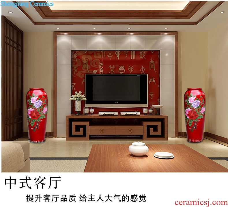 Jingdezhen ceramic crystal glaze sharply of large vase home sitting room place hotel accessories store hall