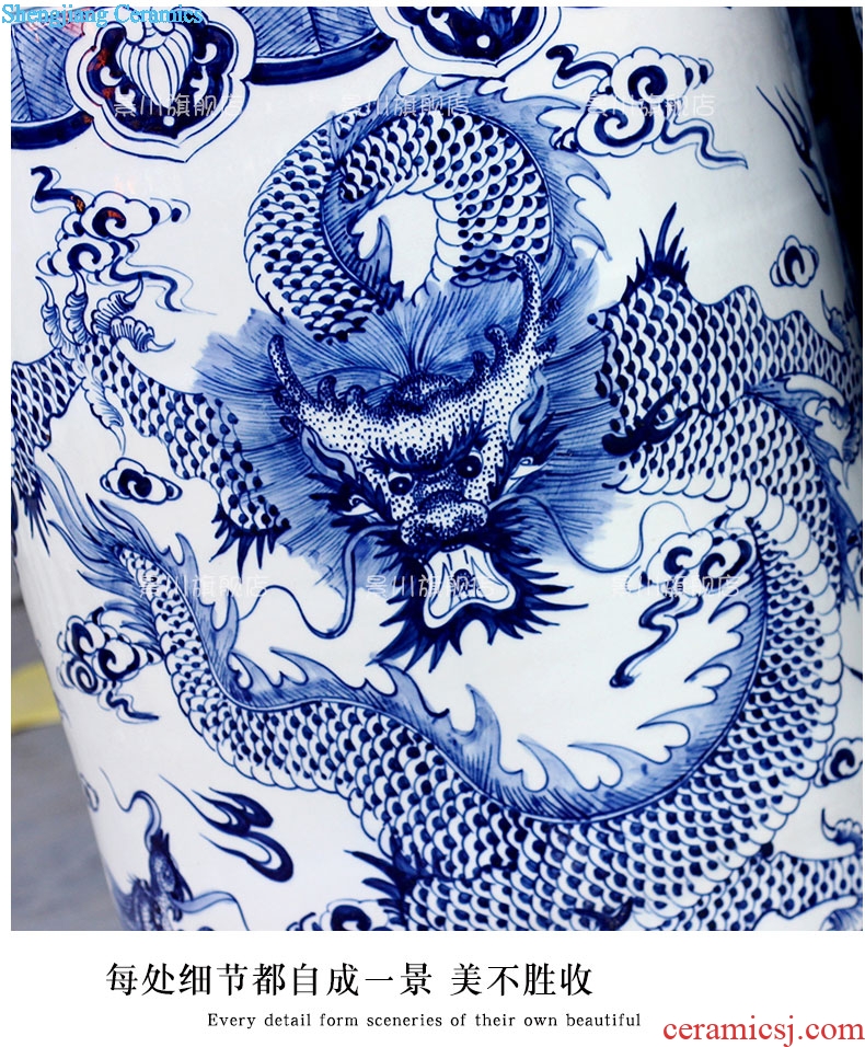 Hand painted blue and white same of large porcelain vase of jingdezhen ceramics as the sitting room adornment hotel furnishing articles