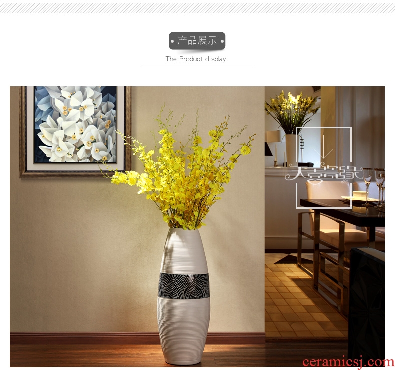 Jingdezhen ceramic creative of large sitting room of contemporary and contracted fashion vase dried flowers, TV ark furnishing articles