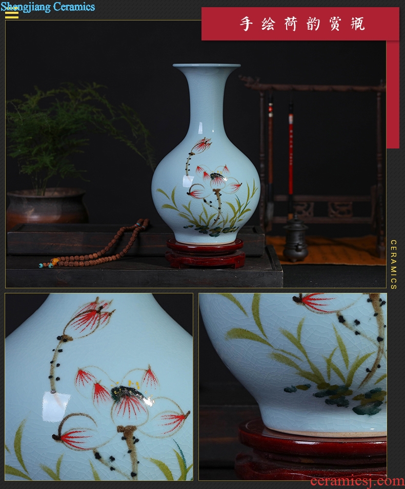 Jingdezhen ceramics Chinese hand-painted ceramic vase furnishing articles sitting room porch flower arranging, home decoration package mail