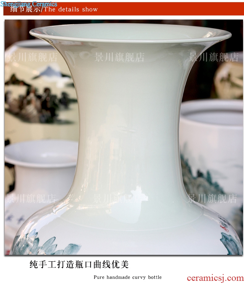 Jingdezhen ceramic bottle handicraft furnishing articles hand-painted scenery south xiuse of large vase decoration opening gifts