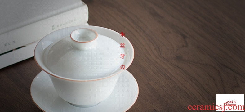 Mr Nan shan sweet white three to make tea tureen ceramic mini small three bubble tea sets jingdezhen porcelain teacup