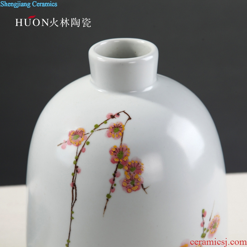 Modern new Chinese vase furnishing articles hand-painted plum blossom white ceramic sitting room TV ark flower arranging zen household act the role ofing is tasted