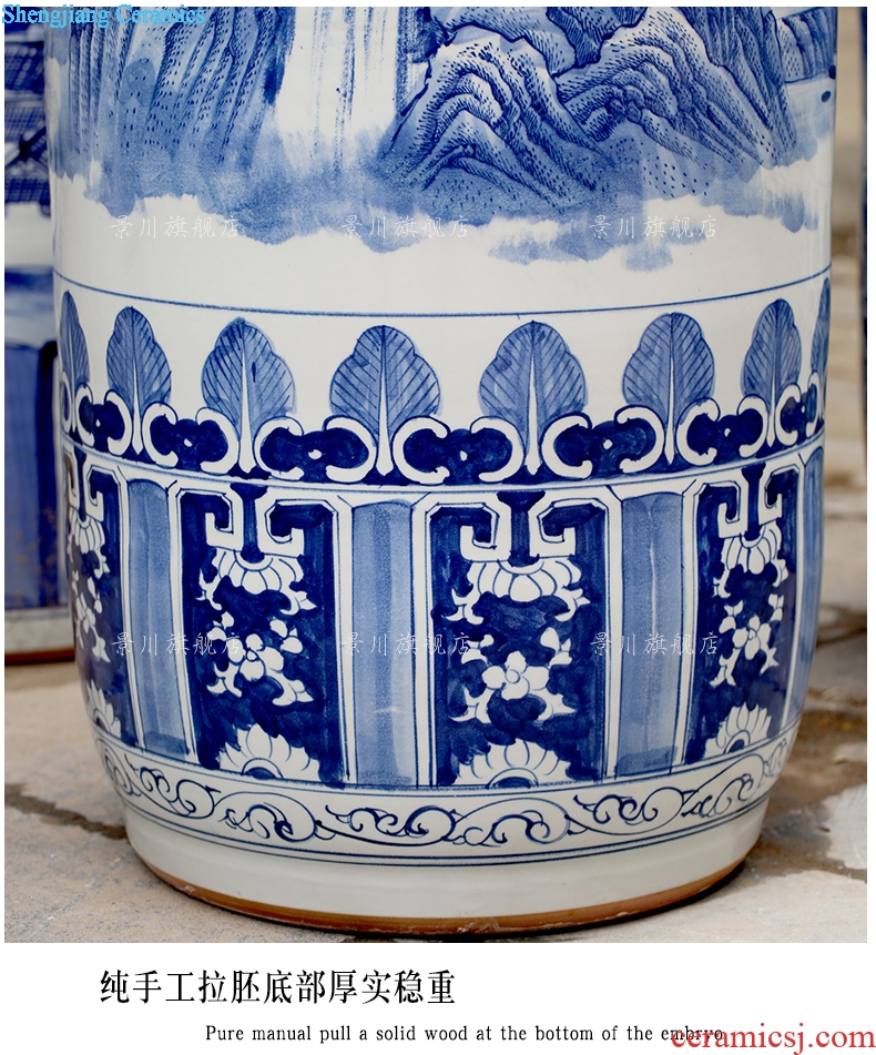 Blue and white porcelain of jingdezhen hand-painted splendid sunvo sitting room adornment porcelain vase of large hotel furnishing articles with a gift