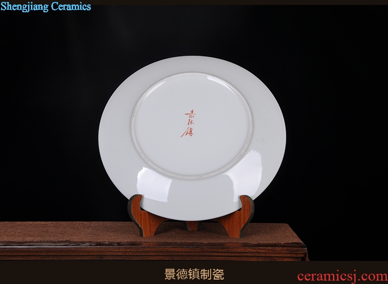 Hang dish of jingdezhen ceramics decoration plate of hand-painted "Bridges the somebody else sit home decoration handicraft furnishing articles