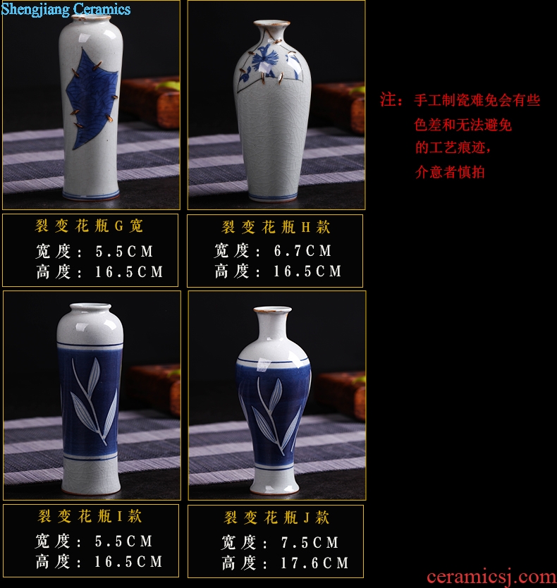 Jingdezhen ceramics furnishing articles mini ceramic hand-painted floret bottle pet fresh flower vase China tea