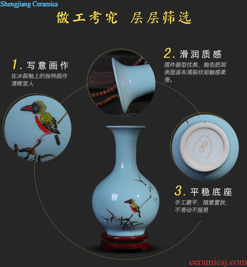 Jingdezhen ceramics Chinese hand-painted ceramic vase furnishing articles sitting room porch flower arranging, home decoration package mail