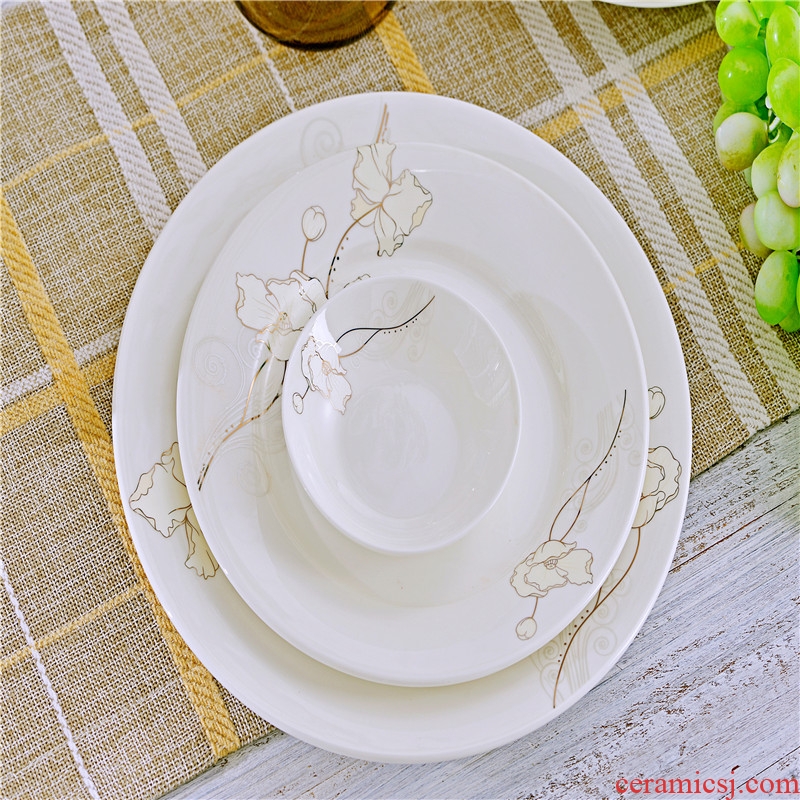 Dishes suit 56 head of jingdezhen ceramic tableware suit bowl chopsticks dishes household ceramics Chinese dishes