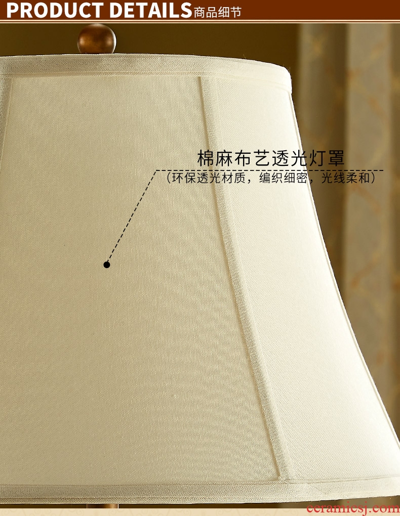 Santa marta tino ice crack european-style lamp wedding ceramic desk lamp of bedroom the head of a bed warm study art lamp