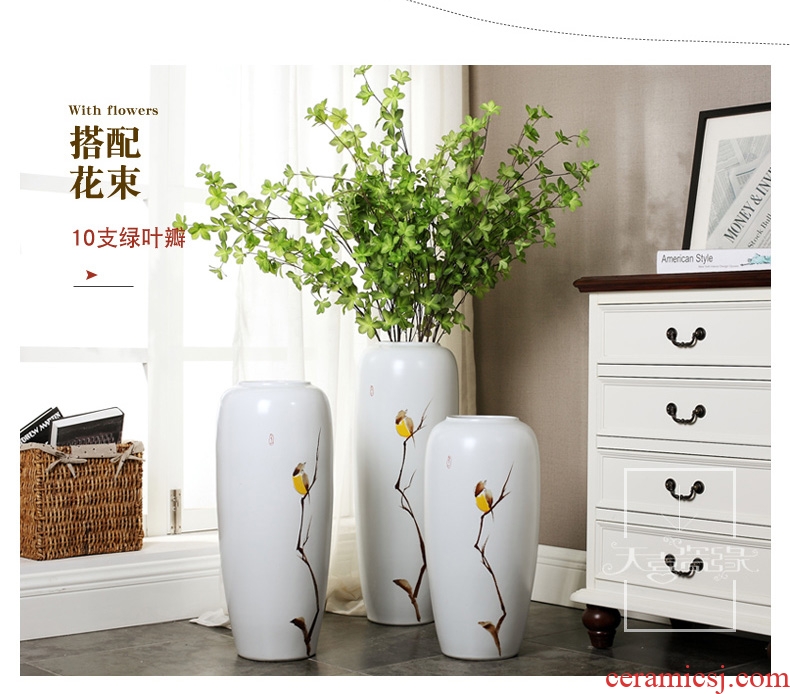 European ceramic vase of large modern creative living room TV cabinet household soft adornment flower art flower arranging furnishing articles