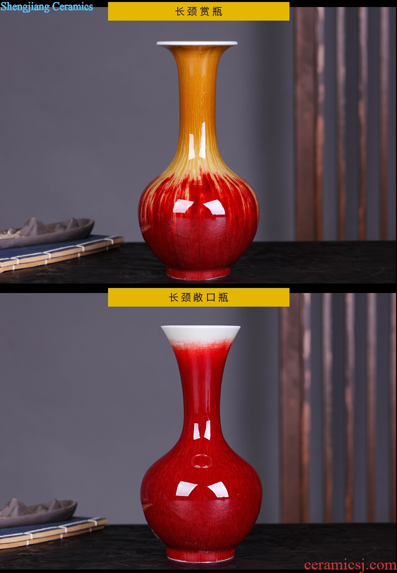 Jingdezhen ceramics vase antique ruby red porcelain kiln furnishing articles adornment that occupy the home sitting room porch decoration