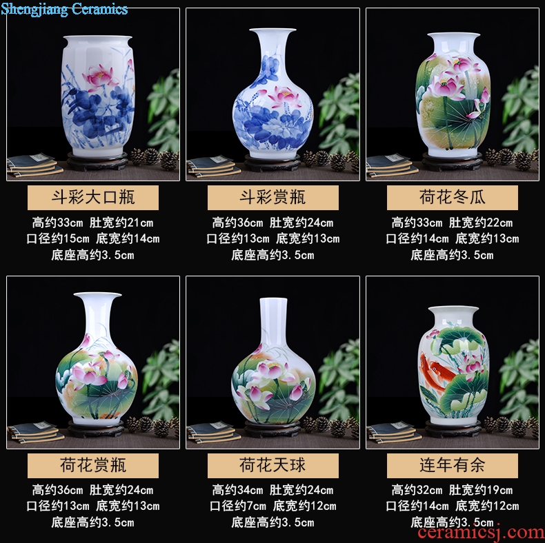 Scenery famous masterpieces, jingdezhen ceramic vase vase hand-painted vase vases, arts and crafts porcelain vase