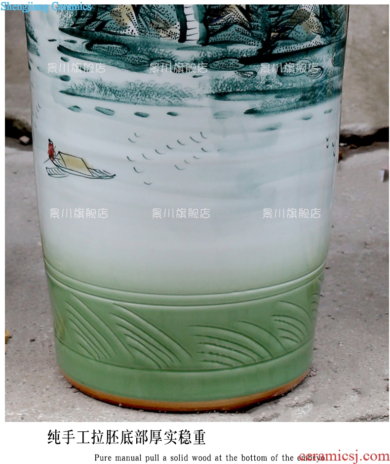 Jingdezhen ceramics hand-painted color bright future of large vase sitting room hotel modern furnishing articles ornaments