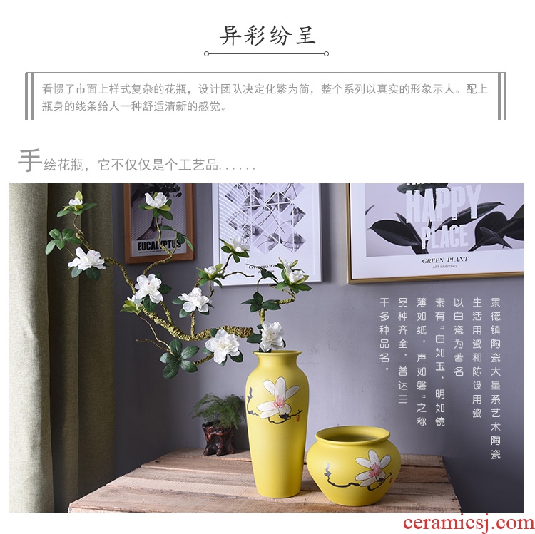 New Chinese vase living room TV table wine porch flower arranging place to live in jingdezhen ceramic installed