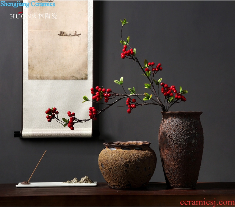 Chinese zen restoring ancient ways do old ceramic vases, creative home sitting room wine porch dried flowers floral furnishing articles