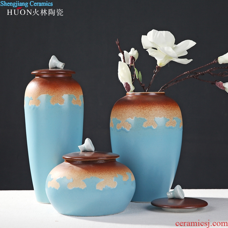 Modern hotel furnishing articles of primitive simplicity is new classic ceramic vase study example room sitting room decoration flower POTS