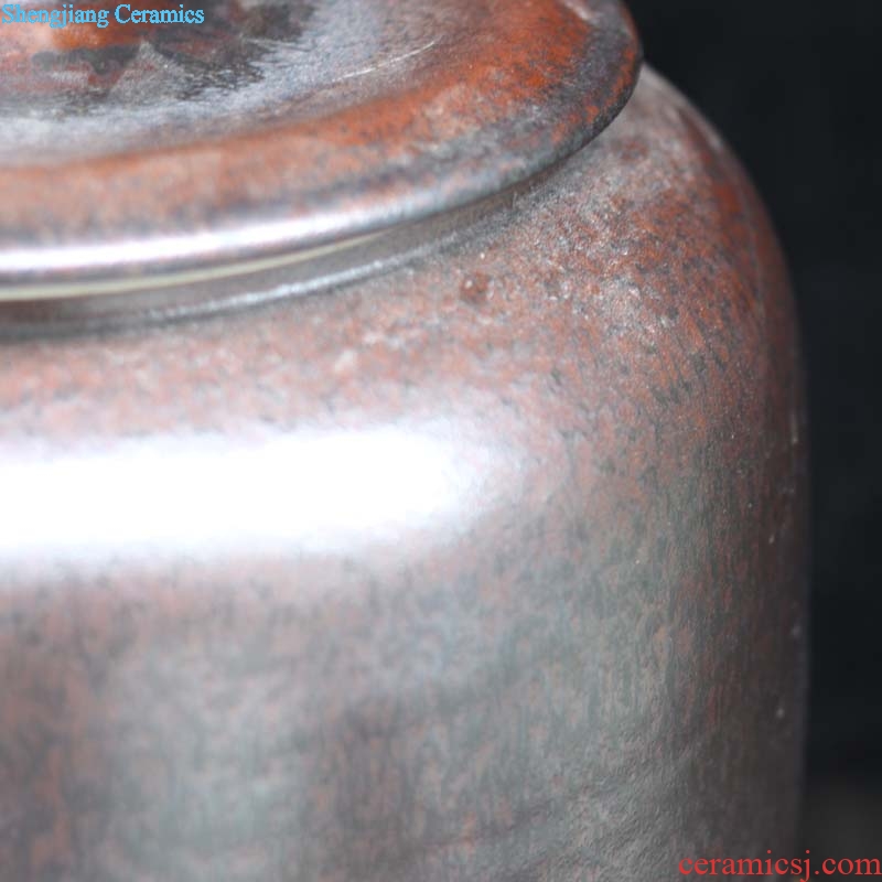 Jingdezhen 6 jin jin 45 20 jins storage jar of orange to dark red porcelain ceramic storage tank