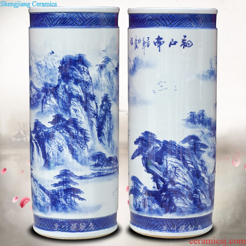 Jingdezhen ceramics bamboo report peaceful quiver home sitting room office furnishing articles study calligraphy and painting scroll to receive goods