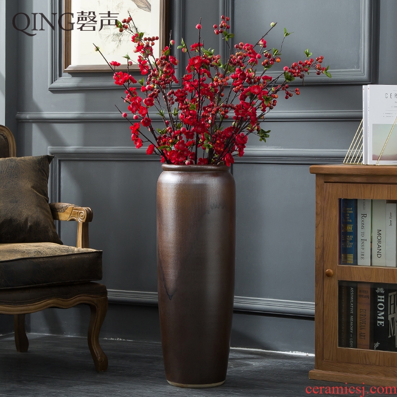 Large vases, jingdezhen ceramic furnishing articles sitting room the hotel Chinese flower arranging dried flowers porcelain clay restoring ancient ways