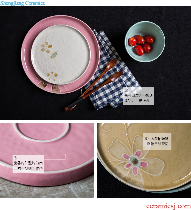 Ceramic plates creative Japanese dishes household personality clearance dish dish dish cheap cold dish restaurants
