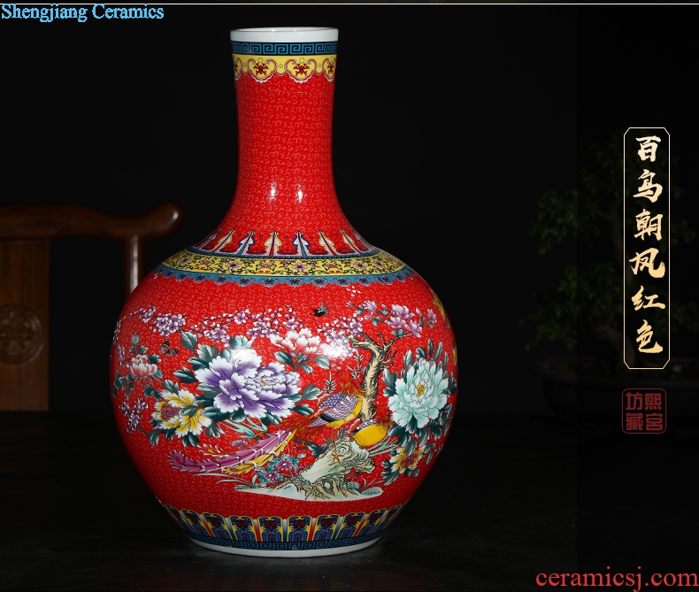 Jingdezhen ceramics of large vases, flower implement flower arranging living room home decoration ceramic bottle furnishing articles