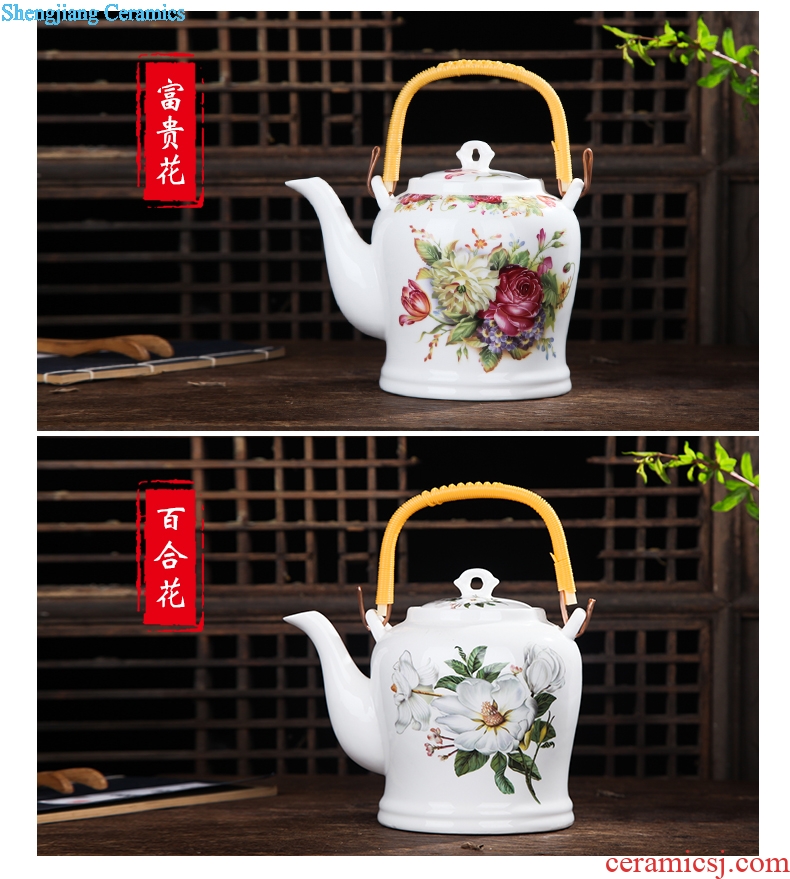 Jingdezhen ceramic teapot large girder pot teapot large-capacity cold filter single pot of cold water kettle CiHu