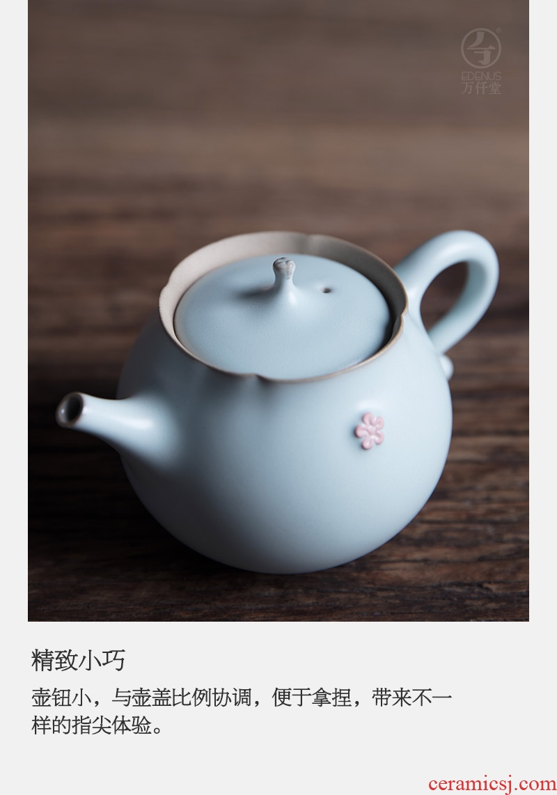 Thousands of thousand hall 6 new ceramic kung fu tea set the teapot tea sea combined packages in bud 2 cups