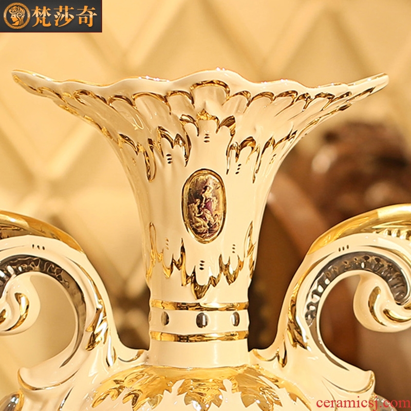 Vatican Sally restoring ancient ways far, European ceramic flower vases luxurious sitting room TV ark household ground adornment furnishing articles