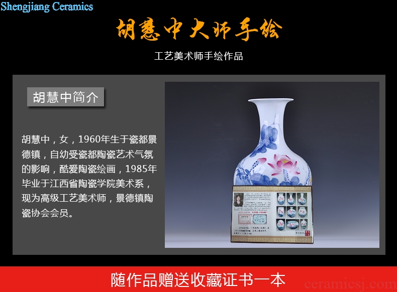 Scenery famous masterpieces, jingdezhen ceramic vase vase hand-painted vase vases, arts and crafts porcelain vase