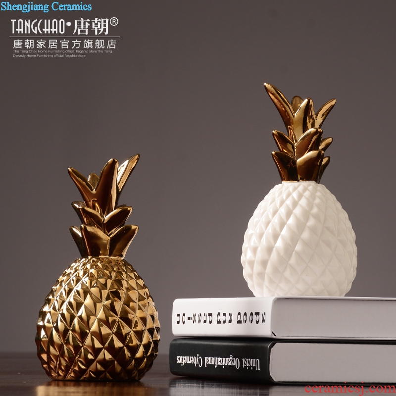 Tang dynasty furniture creative ceramic pineapple furnishing articles of contemporary and contracted Nordic bedroom room wine sitting room adornment