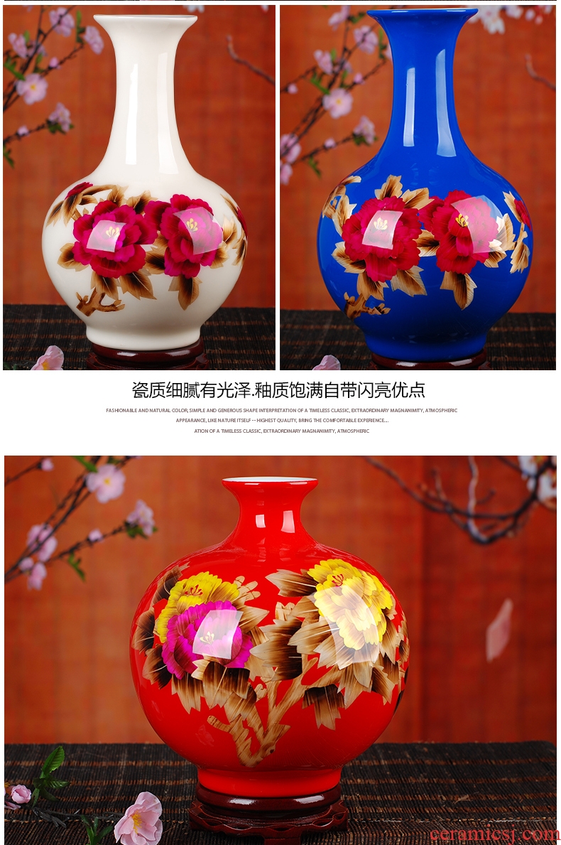 Jingdezhen ceramic vases, fashion household wine ark adornment handicraft sitting room ceramic furnishing articles furnishing articles straw vase