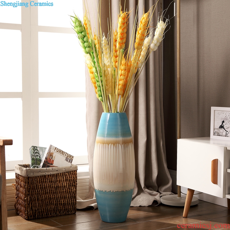 Jingdezhen modern creative household act the role ofing is tasted dry flower arrangement sitting room ground vase big European hotel ceramic furnishing articles
