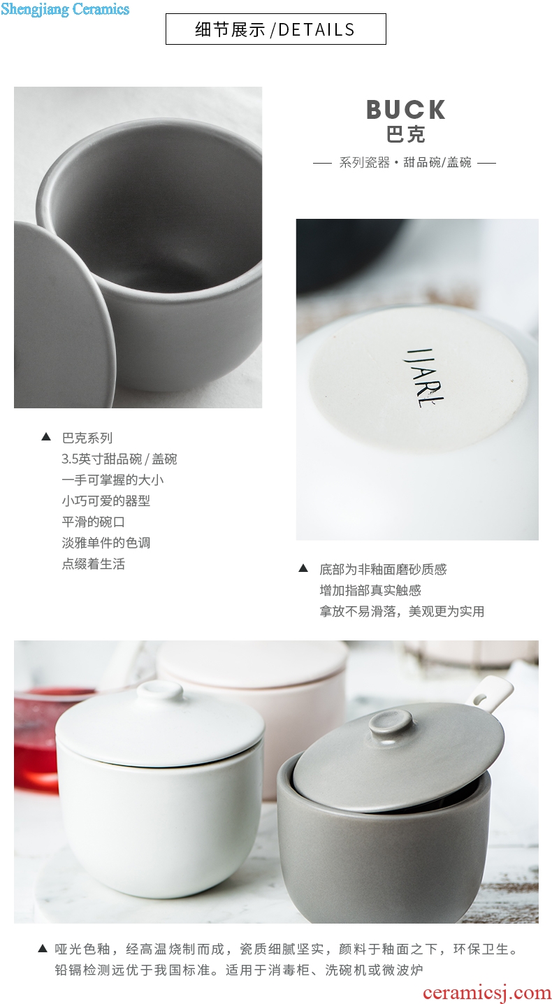 Small bowl bowl cover ceramic creative household sugar water bowl dessert bowl dish bird's nest soup bowl pudding bowl of double peel milk cup