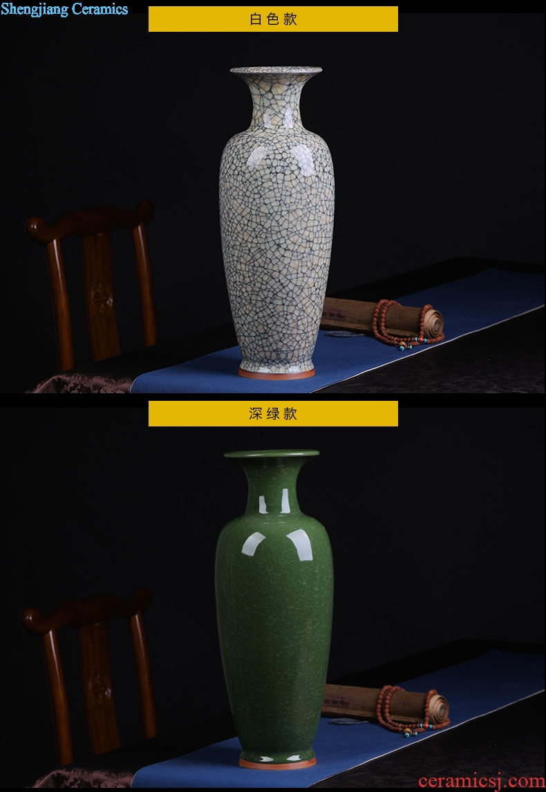 Jingdezhen large ceramic vases, flower arranging is jun porcelain TV ark furnishing articles of new Chinese style household living room decoration