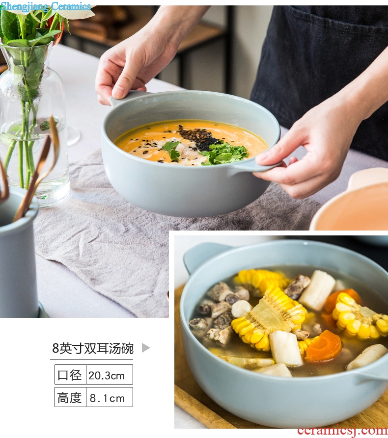 Million jia creative household ceramics tableware contracted rice bowls rainbow noodle bowl dishes dishes suit marca dragon soup bowl dish bowl
